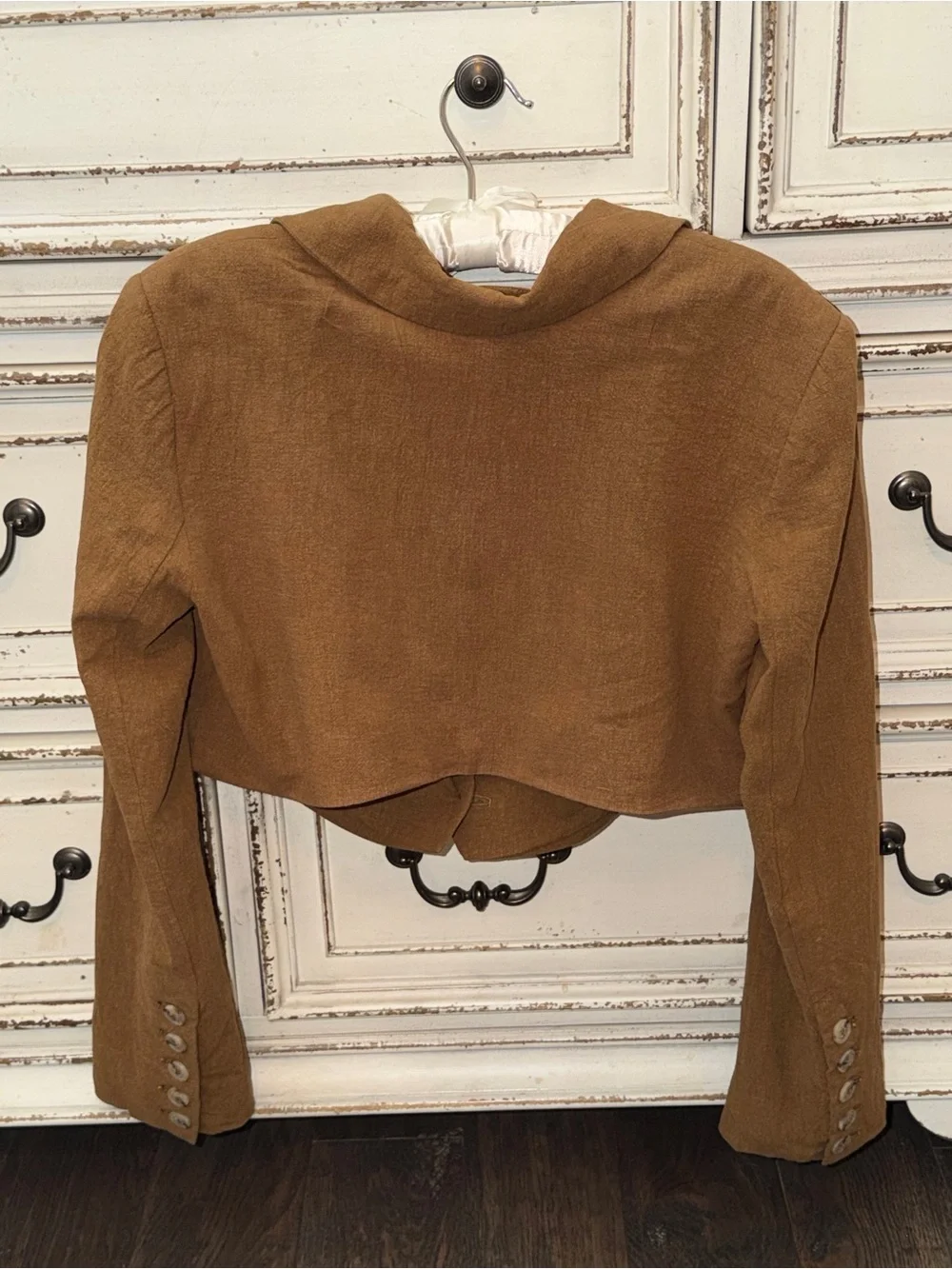 Free People Cropped Brown Blazer Jacket